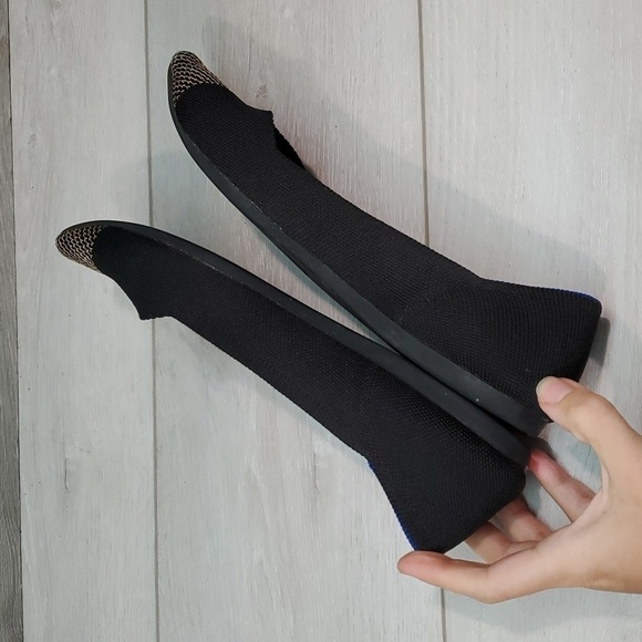 Rothy’s Womens Licorice Pointed Retired Toe Flats Loafer Ballet shoes sz 10 - Picture 7 of 16